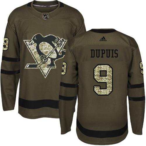 Adidas Penguins #9 Pascal Dupuis Green Salute to Service Stitched NHL Jersey